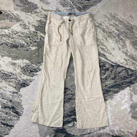 The North Face Pants - The North Face Pants Womens 2 Beige Corduroy Linen Flared Bootcut Wide Leg